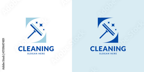 Commercial cleaning logo. Vector illustration.