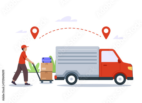 Loading Parcels Into Truck