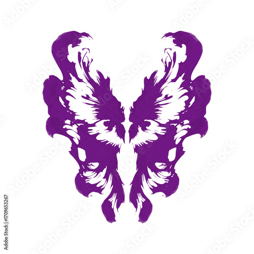 Inkblot Aesthetics: An abstract inkblot in a mesmerizing display of shape and form, inviting viewers into the realms of imagination.