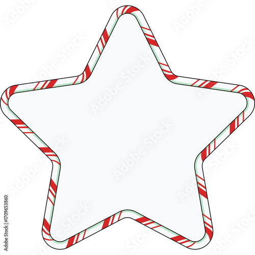 Christmas Candy Cane Frame