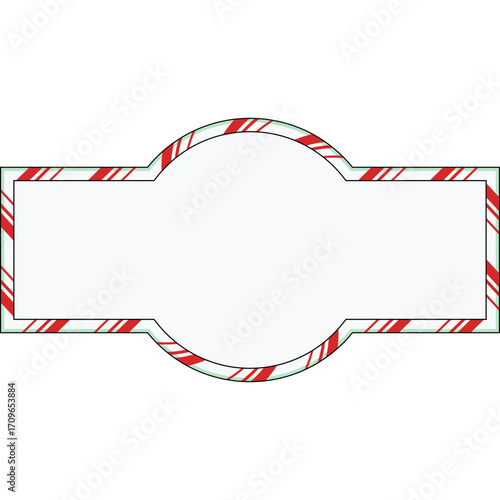 Christmas Candy Cane Frame
