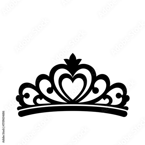 Elegant black crown tiara design symbolizing royalty and beauty for any occasion