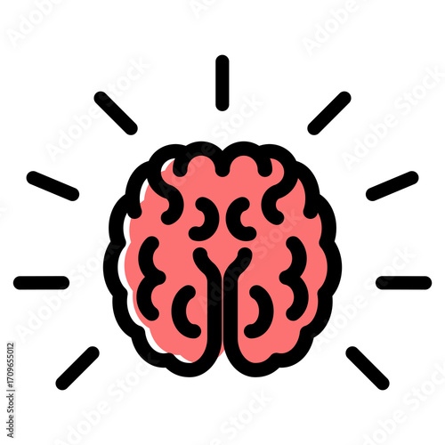 Smart brain icon for business ideas