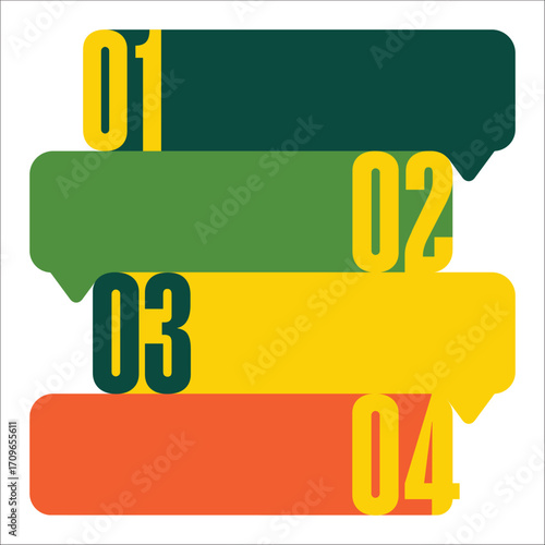 Infographic Number Step Nameplate