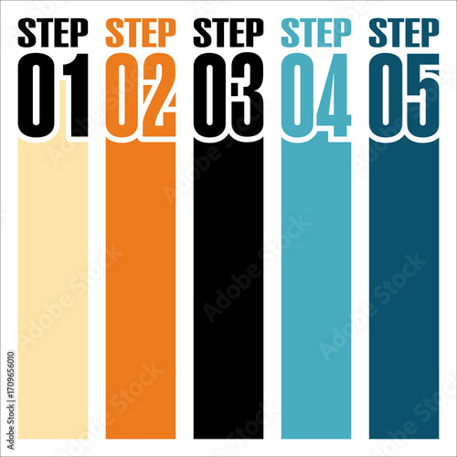 Infographic Number Step Nameplate