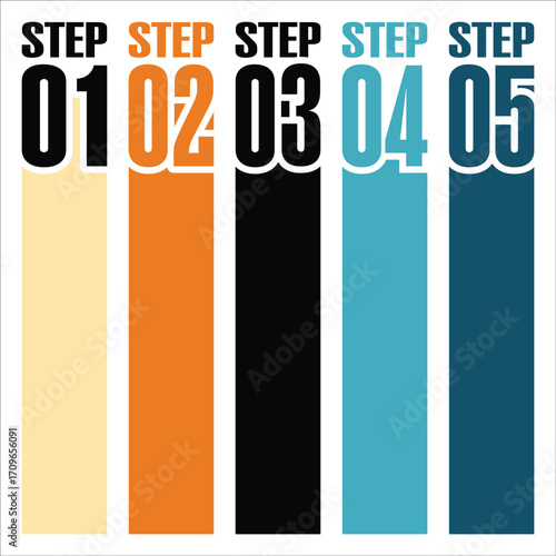 Infographic Number Step Nameplate