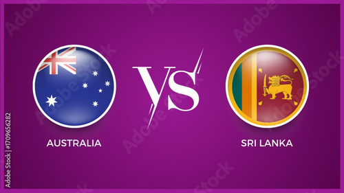 “ australia  vs sri lanka  broadcast template for icc women cricket world cup sports. vector illustration"