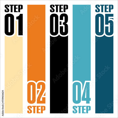 Infographic Number Step Nameplate