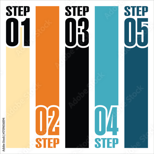 Infographic Number Step Nameplate