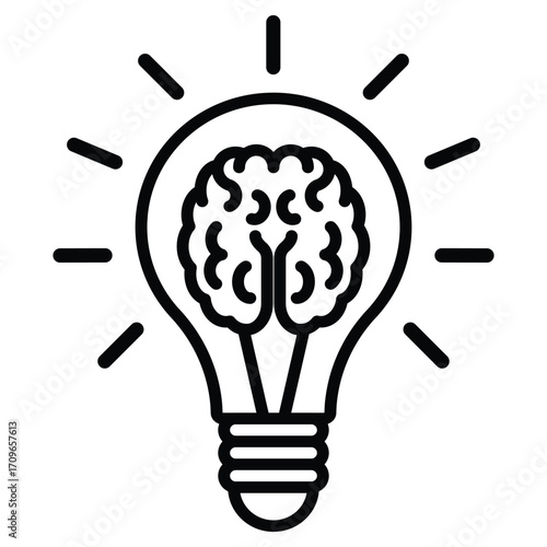 Idea light bulb icon
