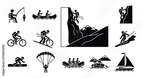 A collection of various outdoor activities and adventures.