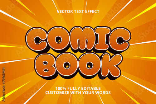 comic book editable text effect for play game