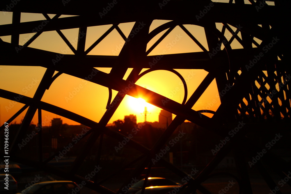 Fototapeta premium sunset over the bridge