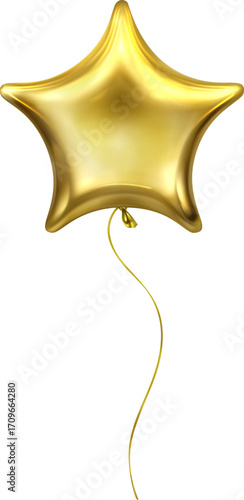 Gold Star Balloon