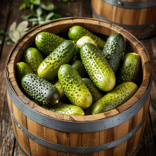 
pickles in a barrel