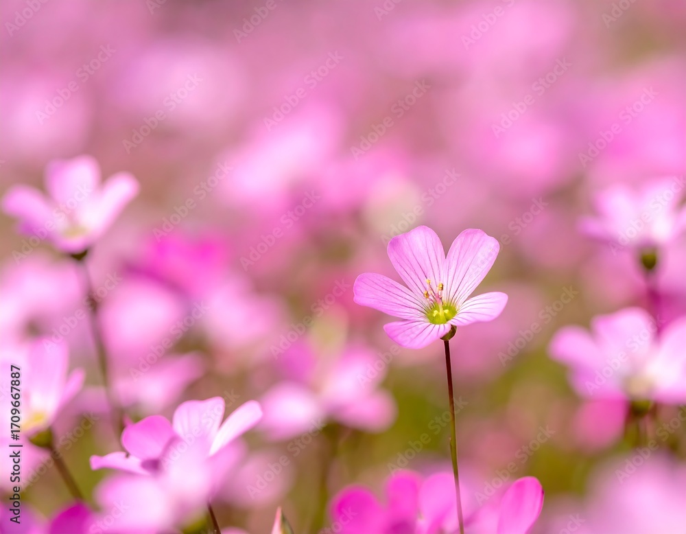 Fototapeta premium Pink flowers in soft focus
