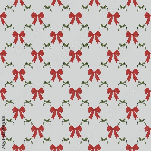 Seamless pattern with bows. Holiday elegant pattern.