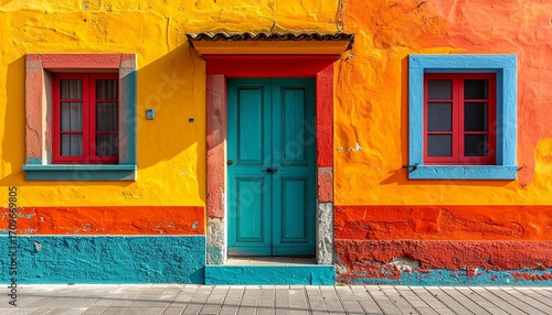 colorful windows in burano