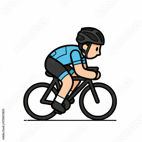 cyclist on a white background
