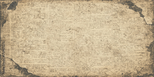 A weathered and stained old paper texture background with a retro, vintage parchment design