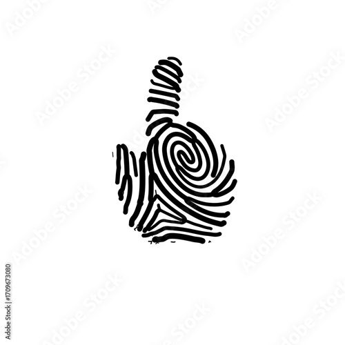 A unique and elegant icon depicting a human finger silhouette filled with a captivating zebra stripe pattern. This design subtly connects the one-of-a-kind pattern of a zebra's stripes to the unique 