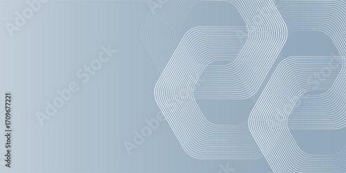 Abstract hexagon lines on gray background. element gradient