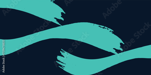 Abstract turquoise wavy grunge background