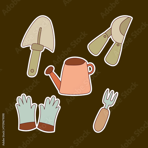 Gardening essentials stickers