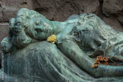 Friedhof, Grabstein, Statue	