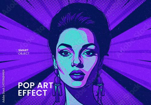 Pop Art Photo Effect Mockup