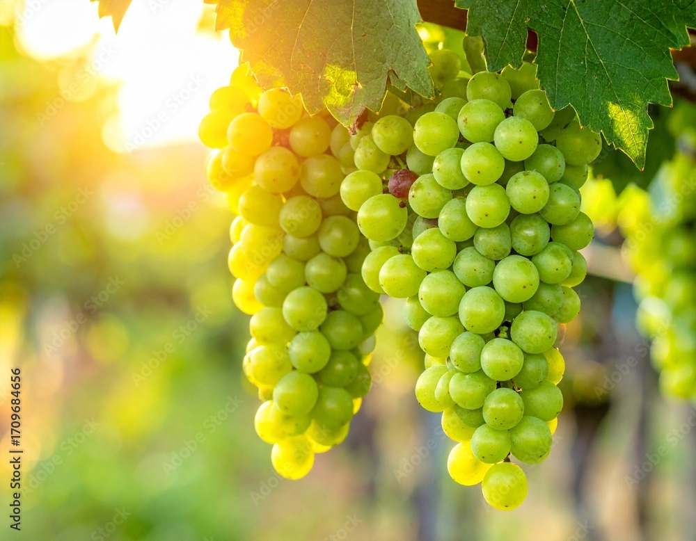Fototapeta premium bunch of grapes on vine