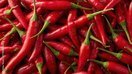 Wallpaper Mural Elegant photo of natural background of fresh red chili peppers Full frame A quality product Healthy eating Close up AI-Generated Content. Torontodigital.ca