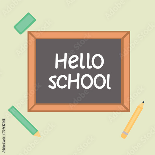 Hello school Illustration and clip art