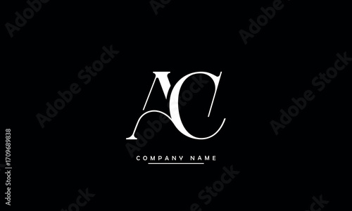 AC, CA, A, C Abstract Letters Logo Monogram
