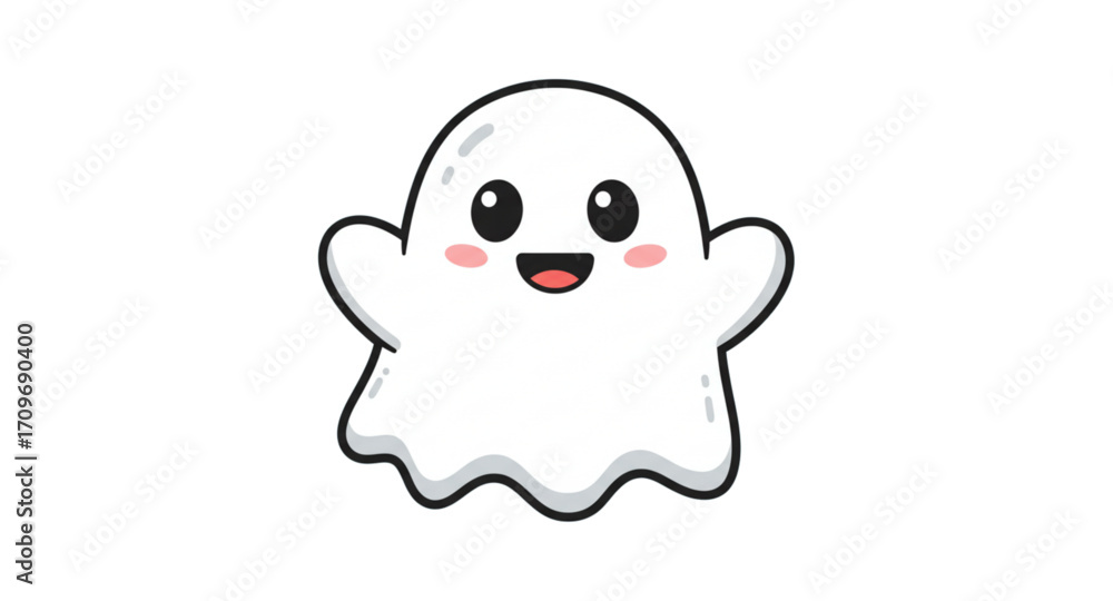 Obraz premium funny cartoon ghost