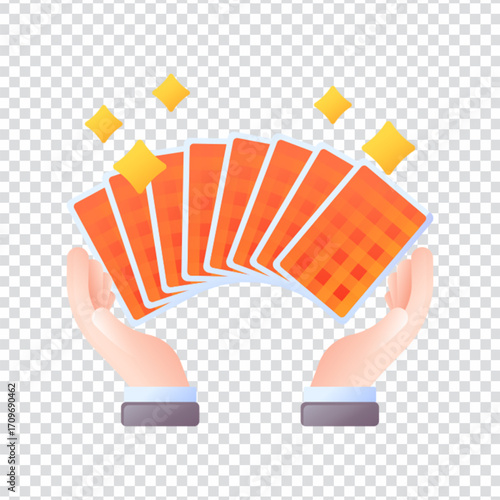 Poker Card Chips Icon Set