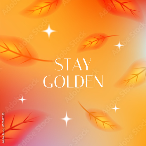 Wallpaper Mural Autumn postcard in minimalist style with soft gradient. Vector template for banner, post, advertisement, cover Torontodigital.ca