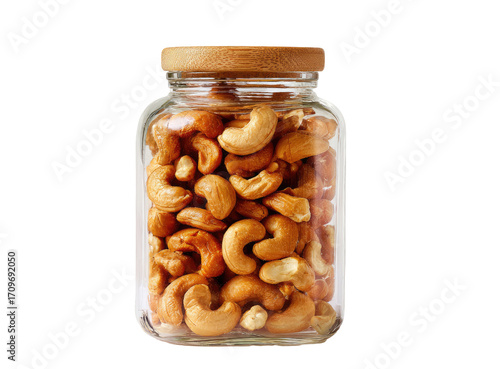 Glass jar filled with cashews (3)