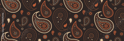 Flowery ink in wear bohemian. Buta repetition as scrapbook modern. Stylish wallpaper of intricate variation.