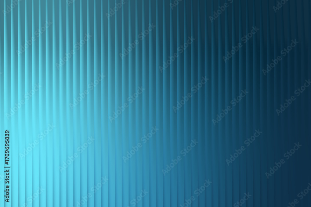 Fototapeta premium A striking closeup of a textured blue surface with prominent vertical lines, creating a captivating interplay of light and shadow, adding depth and interest