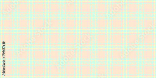 Soft pastel plaid pattern featuring peach and light blue, perfect for backgrounds, textiles, and design projects requiring a gentle, calming aesthetic.