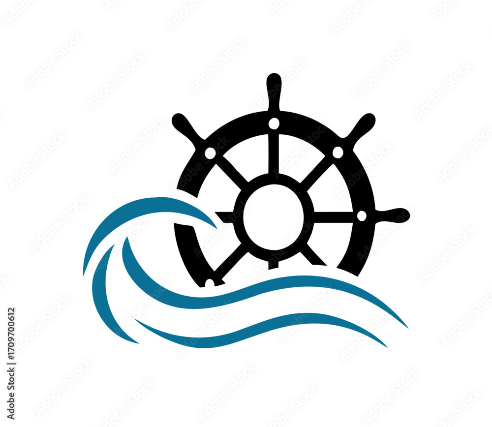 Obraz premium steering wheel / ship wheel icons set - Nautical symbols. Vector illustration