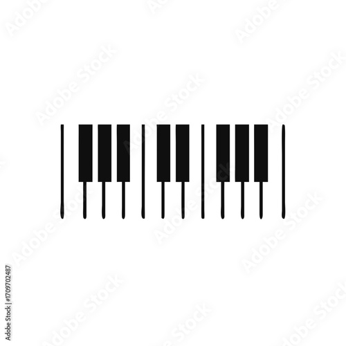 Piano logo icon vector illustration template