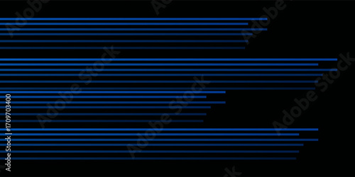 Abstract blue luminous rays glowing neon background. Ultraviolet nany blue light color lines. Decofused lines geometric.