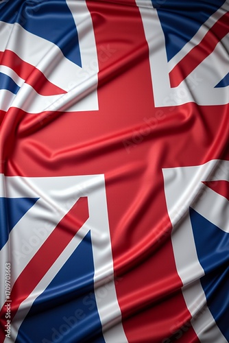 ** Draped Union Jack Flag of the United Kingdom