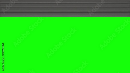 Opening and closing metal window blind.
Ultra HD animation of video transition with mask.