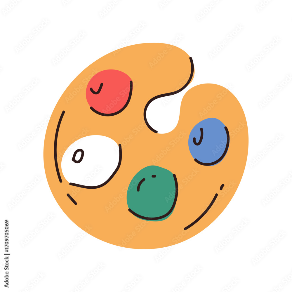 Obraz premium Minimalist art palette illustration for painting, drawing, and creative projects