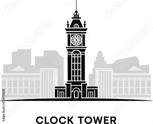 Canadian Parliament Clock Tower Silhouette A Symbol of Ottawa's Heritage and Governance