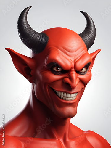 portrait of a funny devil character