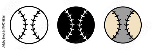 Baseball stitches icon